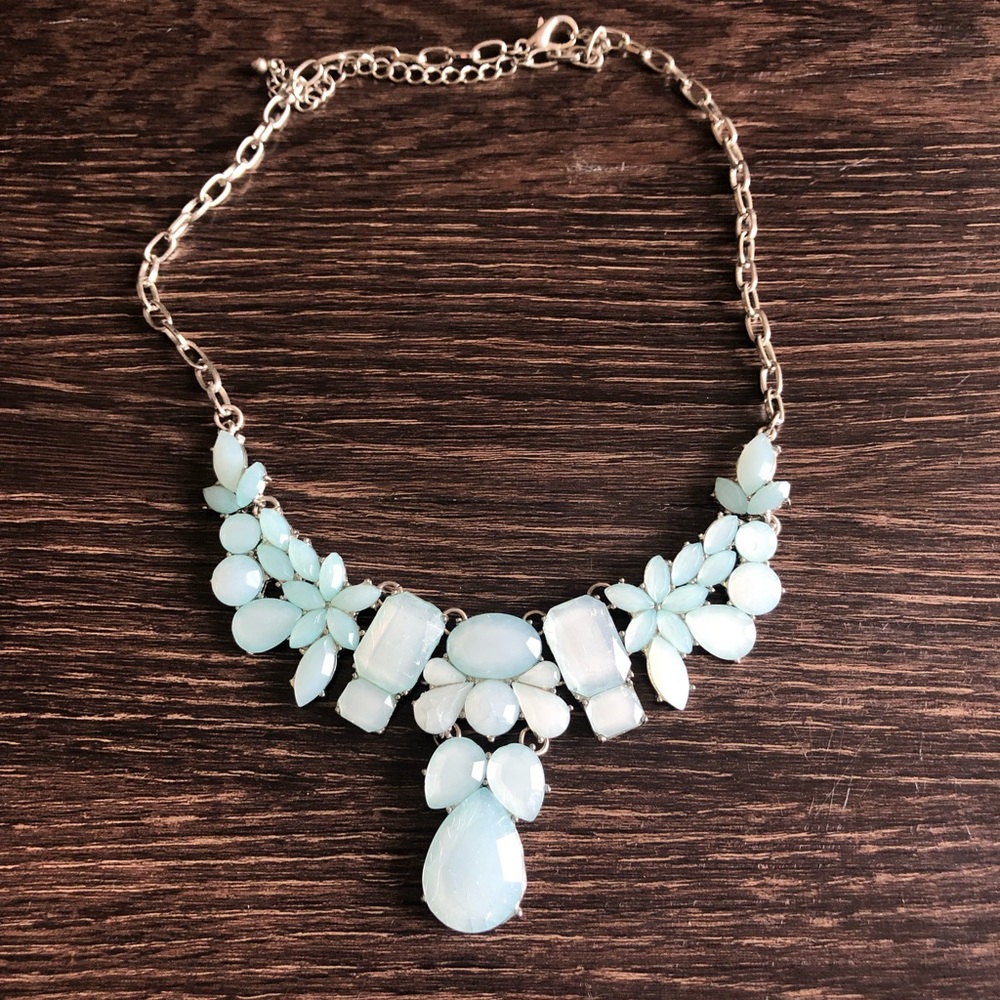 Lovely blue necklace.